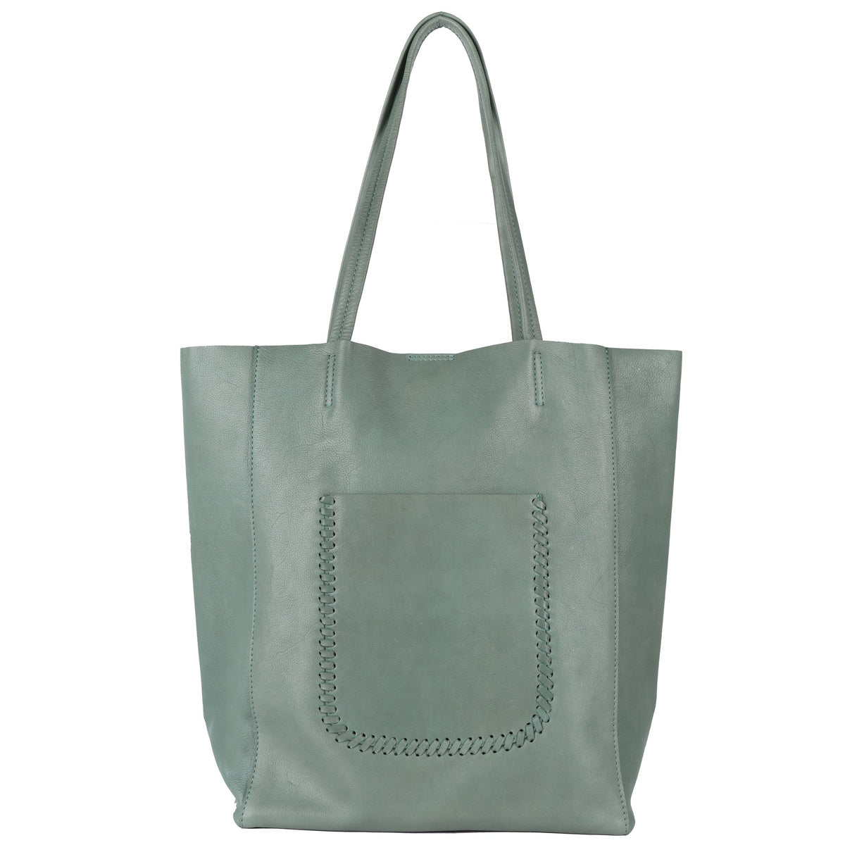 Dolce Leather Tote Bag - Sage