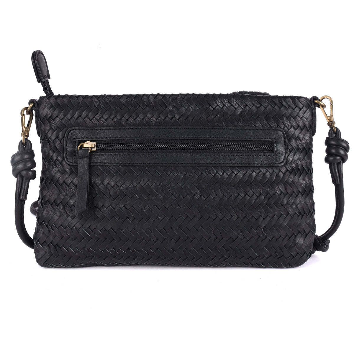 Hudson Leather Crossbody Bag - Black