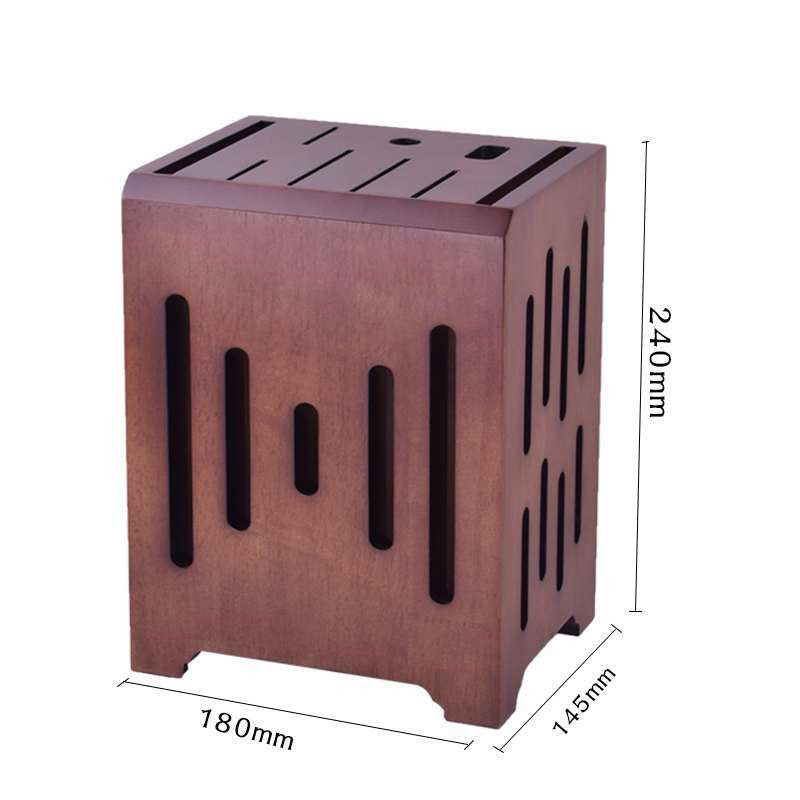 Wall-Mounted Ventilated Kitchen Knife Holder - Walnut