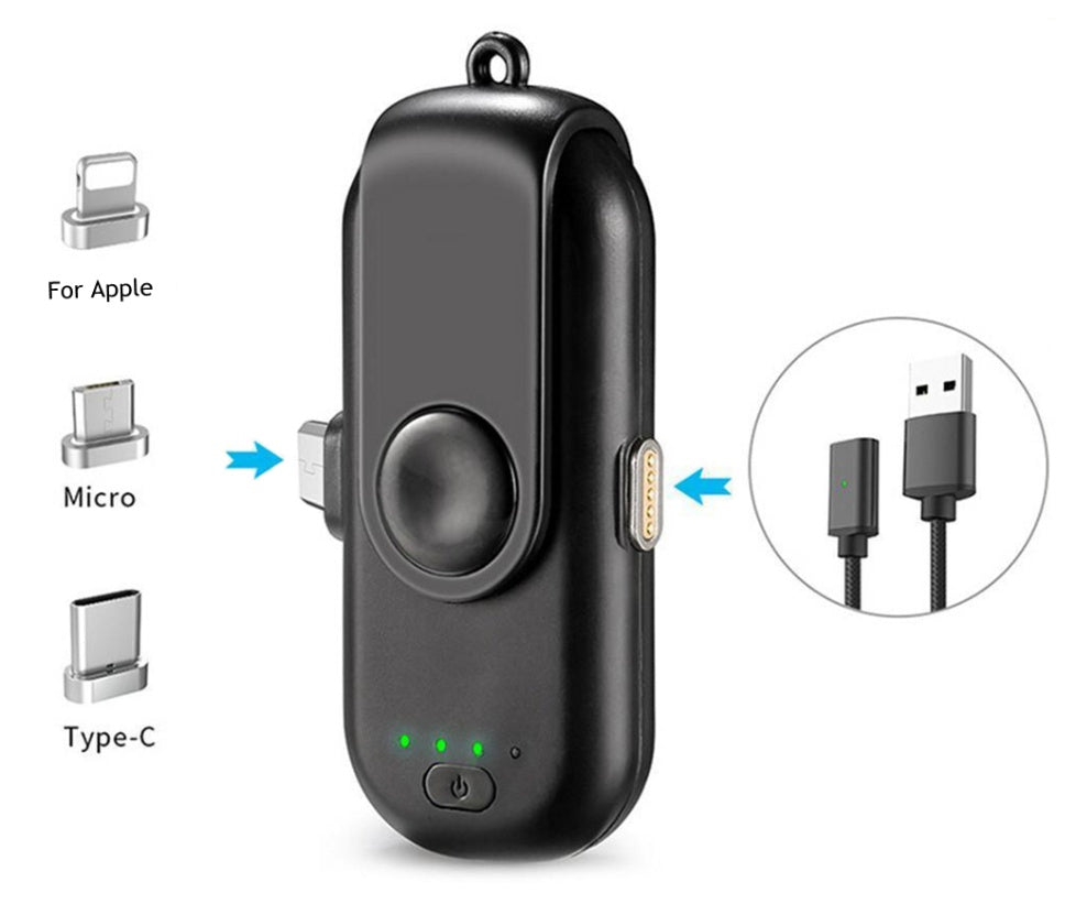 ABS Portable Compact Power Bank - Black