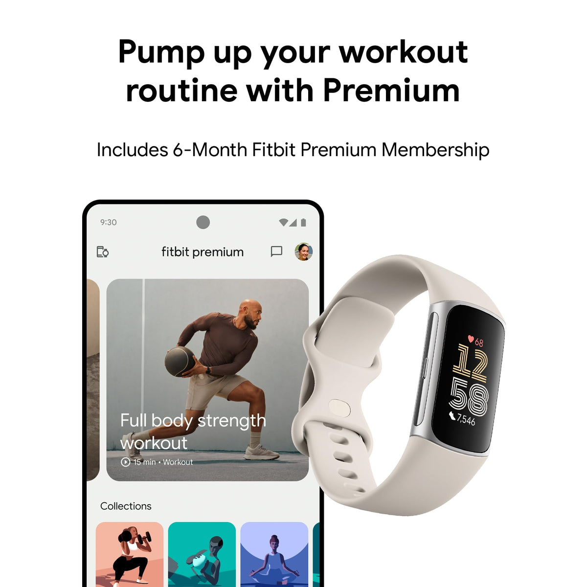 Fitbit Charge 6 Advanced Fitness & Health Tracker - Porcelain - Image 7