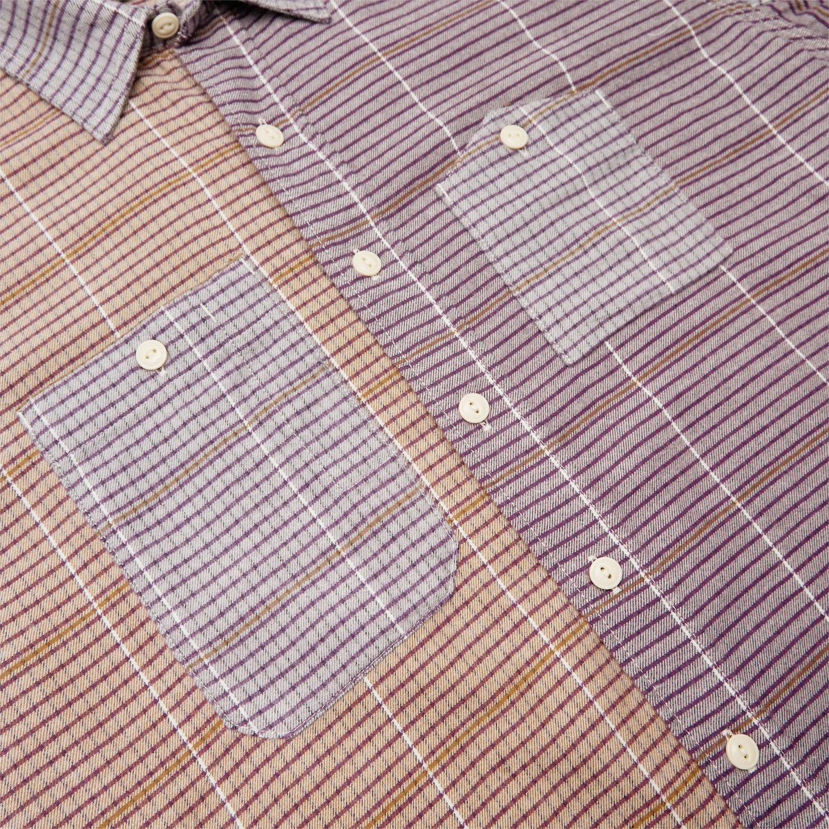 Engineered Garments Work Shirt (Multi Color Cotton Color Block Check) - Image 4