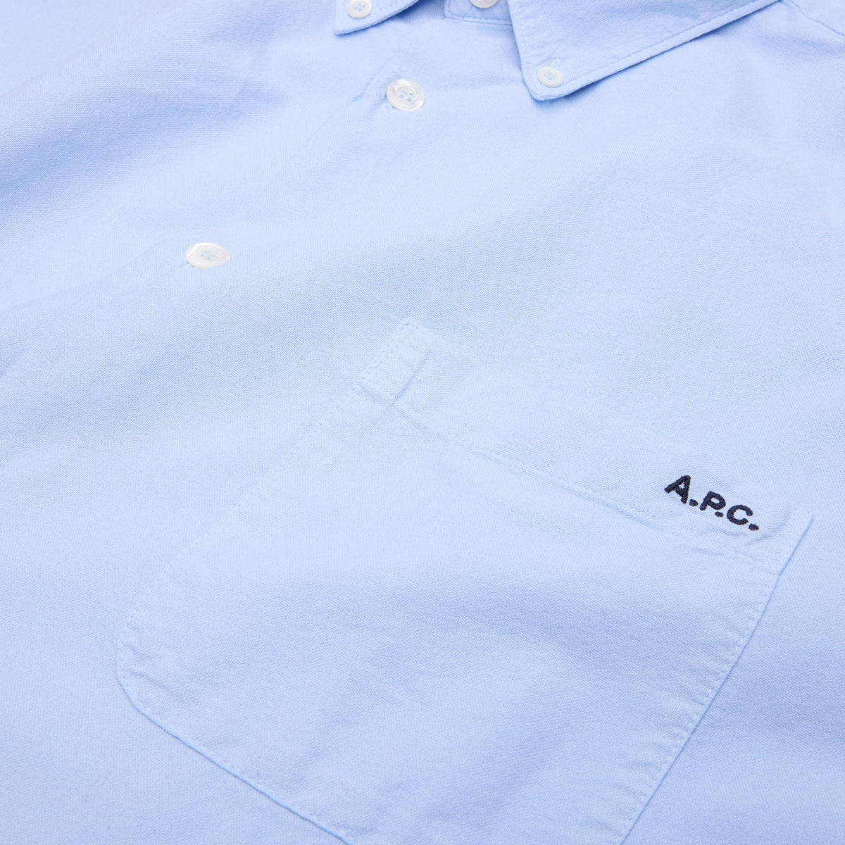A.P.C. Mateo Logo Shirt (Light Blue) - Image 4
