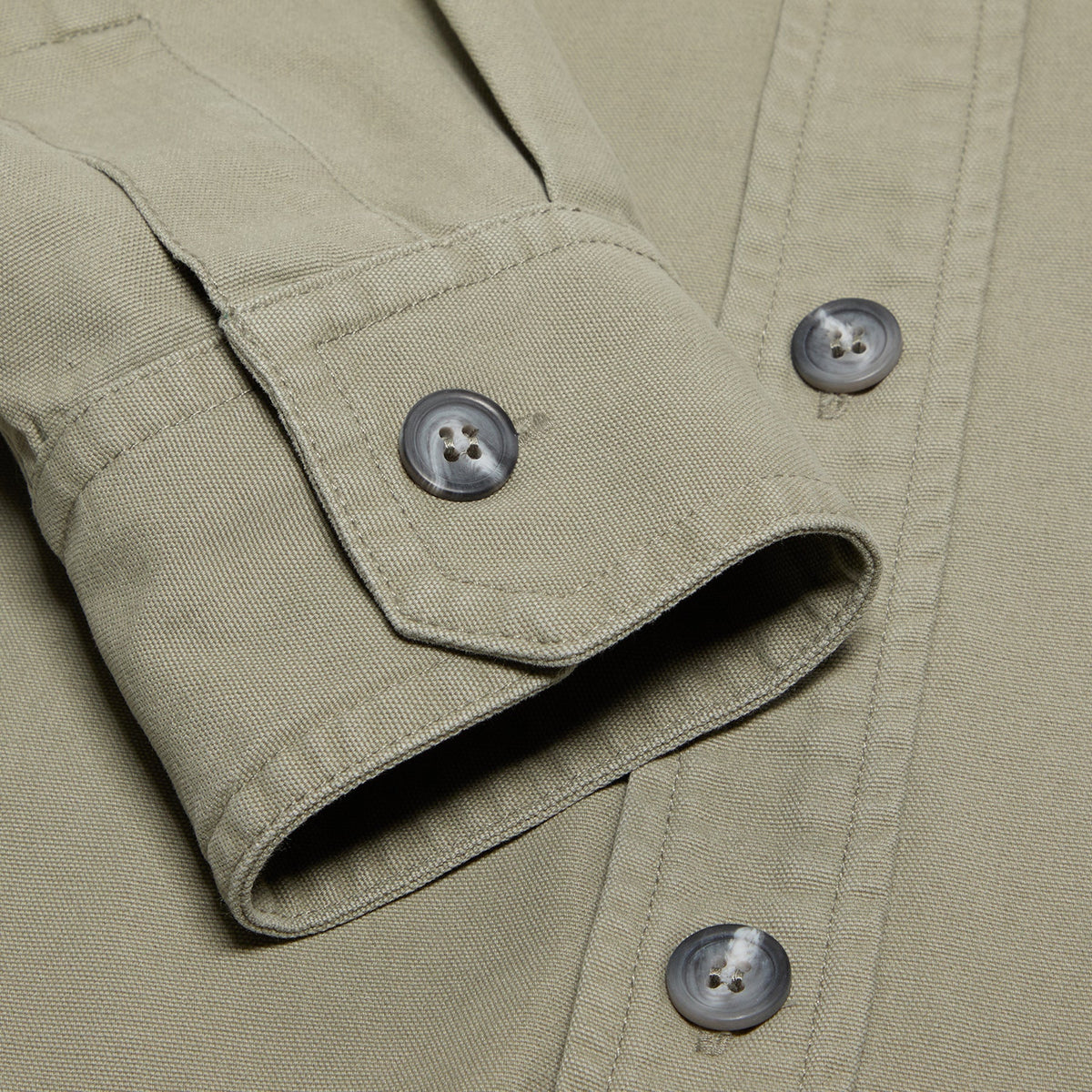 A.P.C. Basile Canvas Overshirt (Gray Green) - Image 4