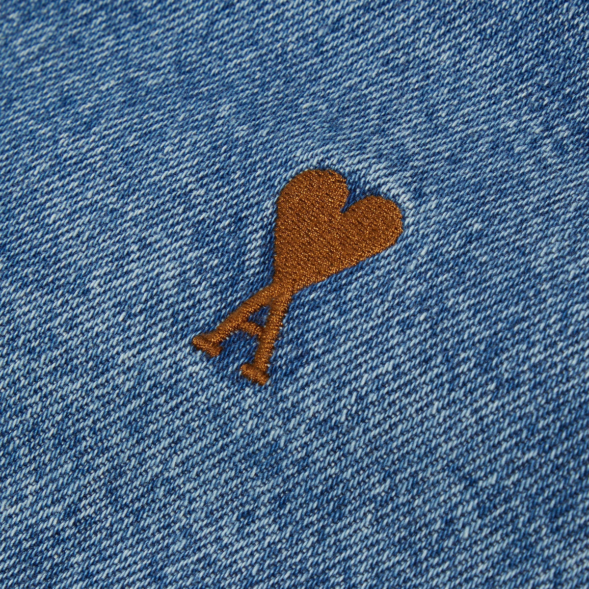 AMI Paris ADC Cotton Button-Down Shirt (Blue) - Image 4