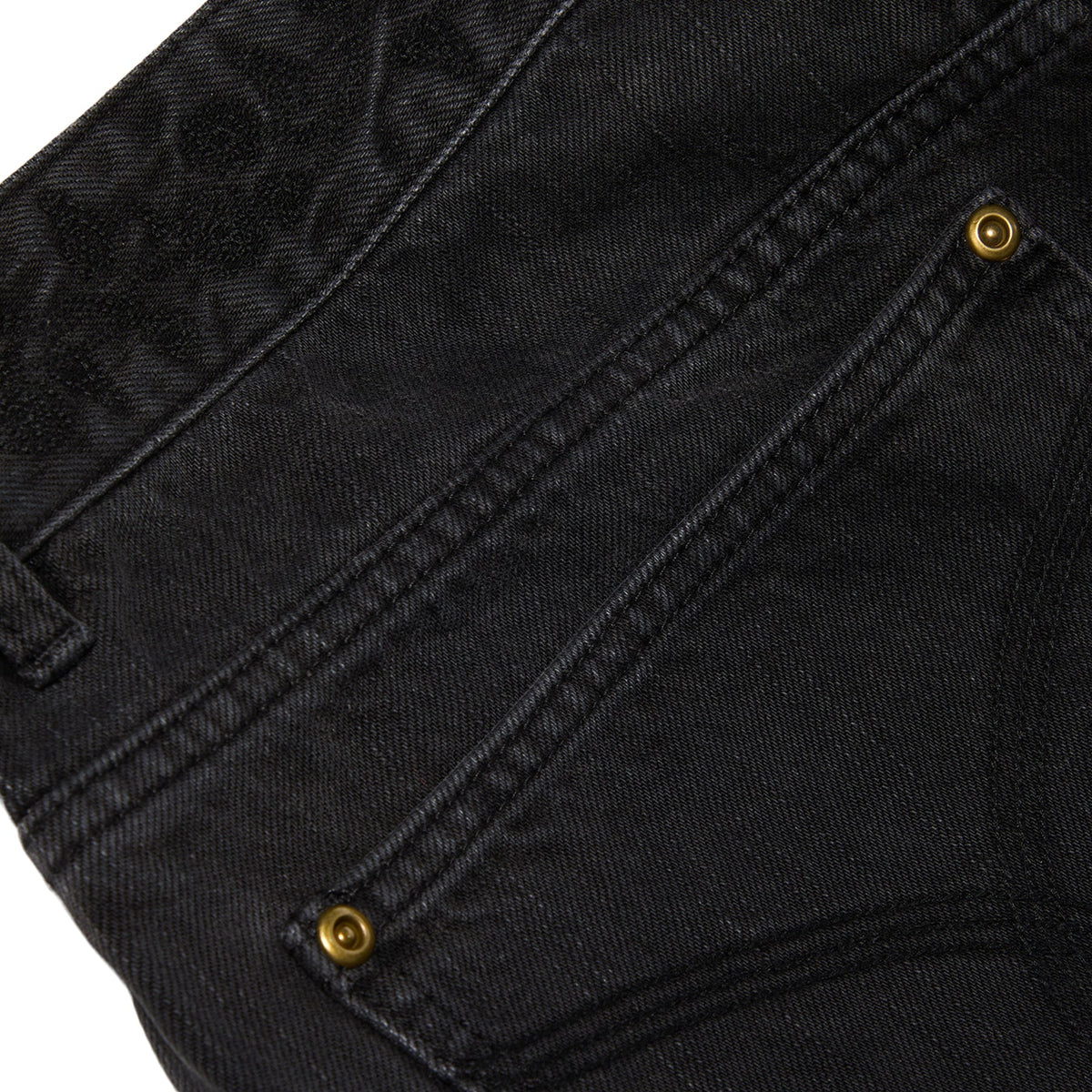 Adidem Asterisks Studded Denim Shorts (Black) - Image 4