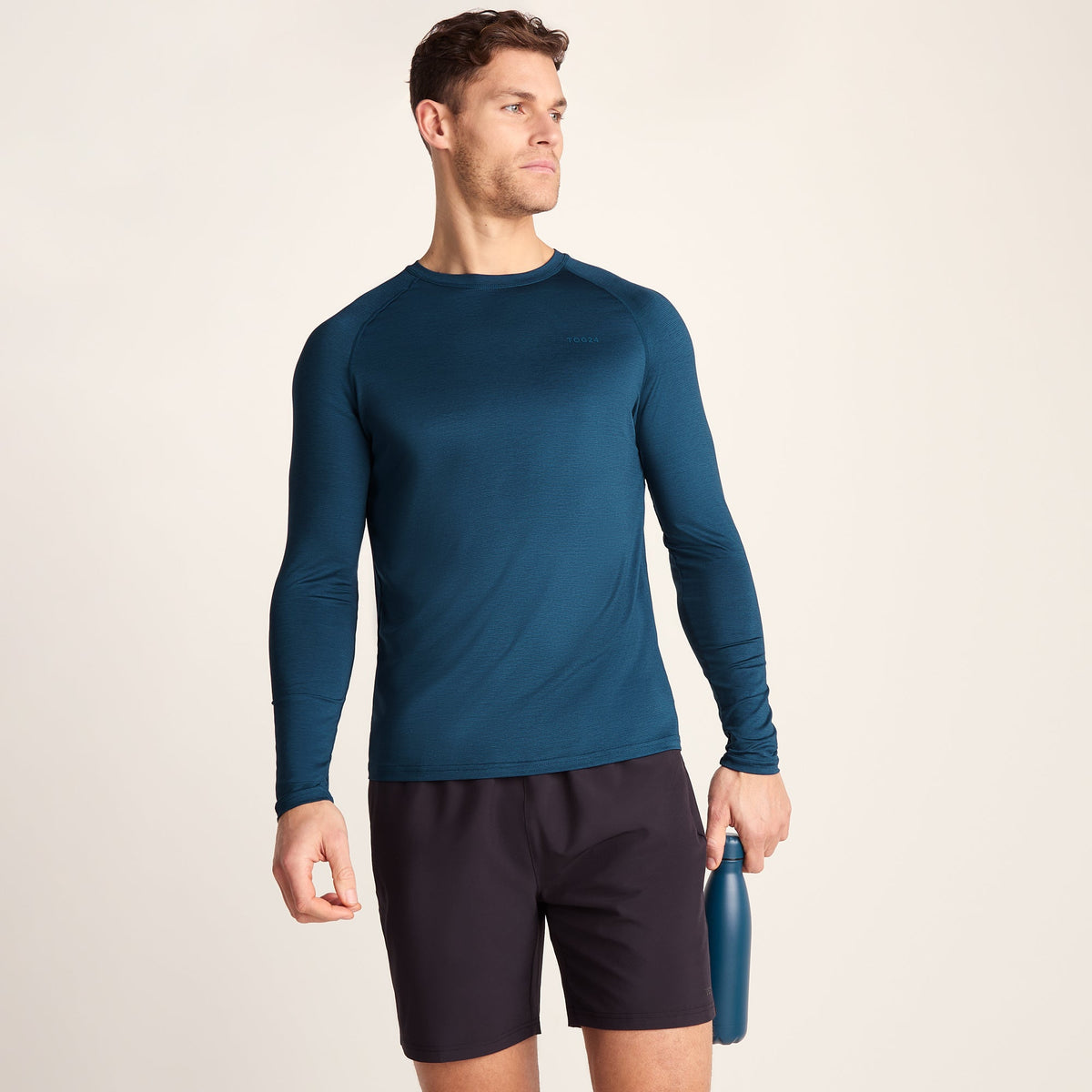Ace Mens Long Sleeve Performance T-Shirt - Inky Blue - Image 6