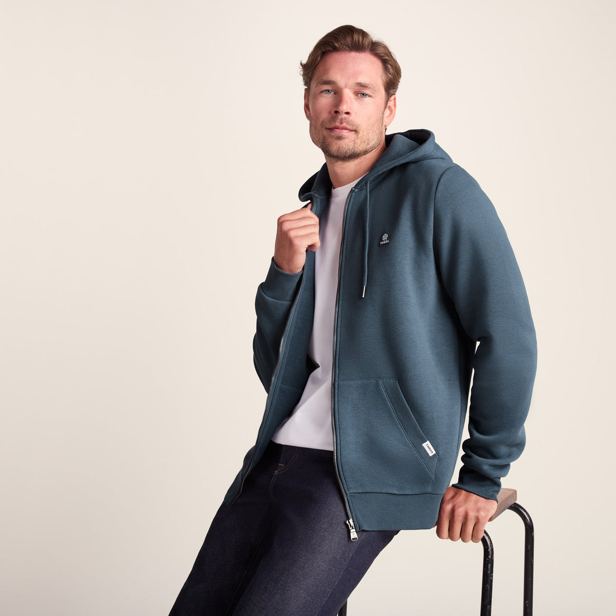 Alden Mens Supersoft Hoody - Arctic Blue - Image 5