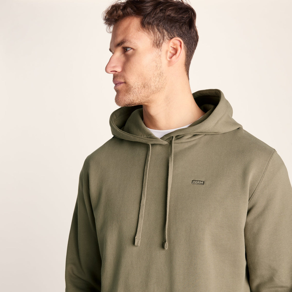 Carlton Mens Oversized Heavyweight 100% Cotton Hoody - Mushroom - Image 6
