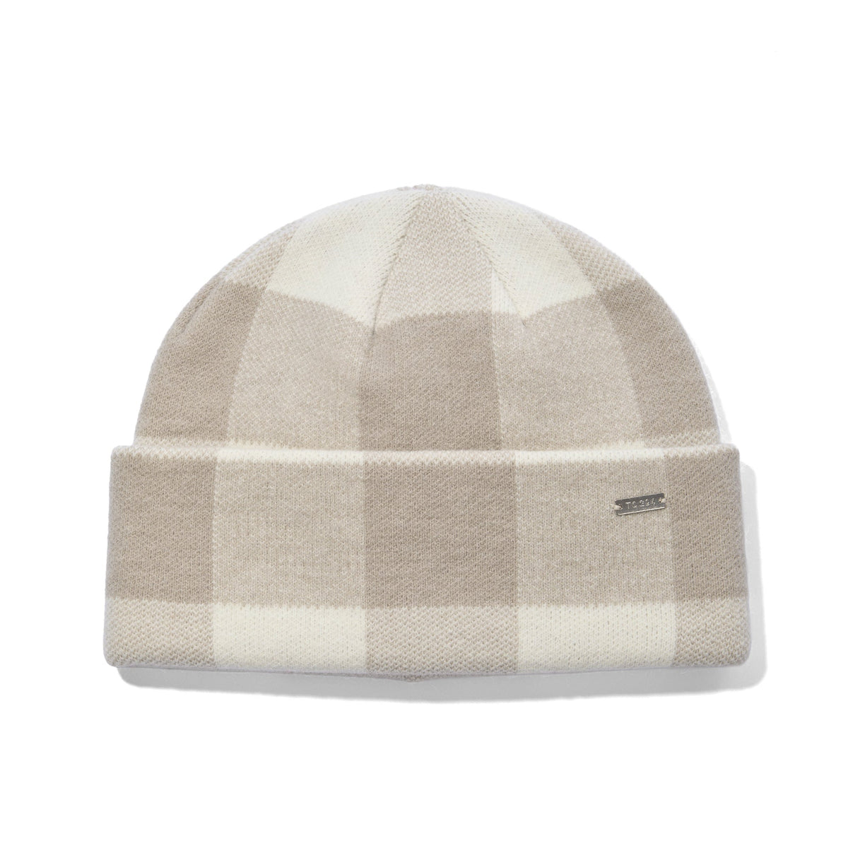 Kaz Supersoft Checked Knit Beanie - Simply Taupe Check - Image 4