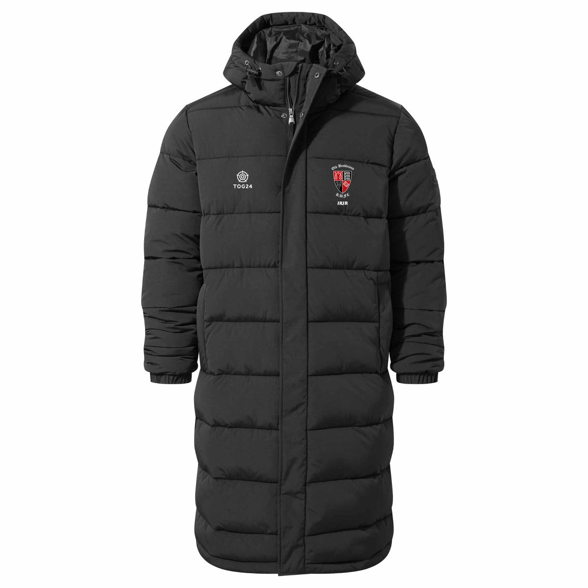 Old Brodleians Mens - Langrick Long Padded Jacket Black