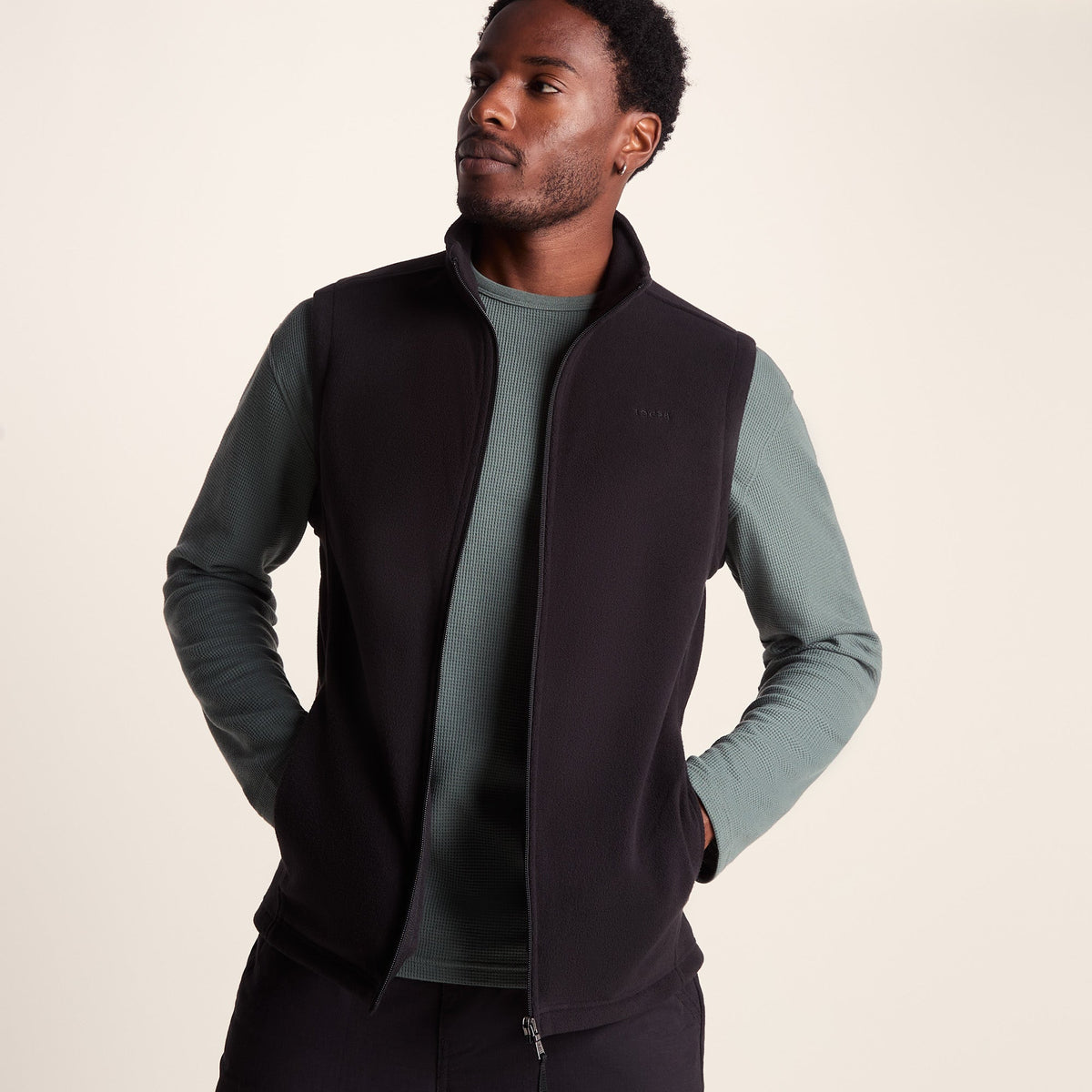 Revive Mens Fleece Gilet - Black - Image 6