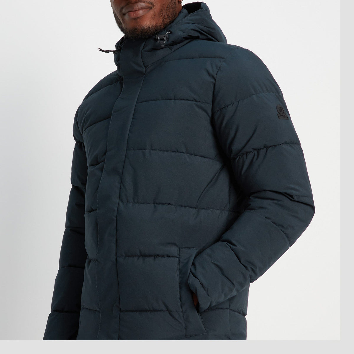 Watson Mens Long Insulated Jacket - Navy - Image 6