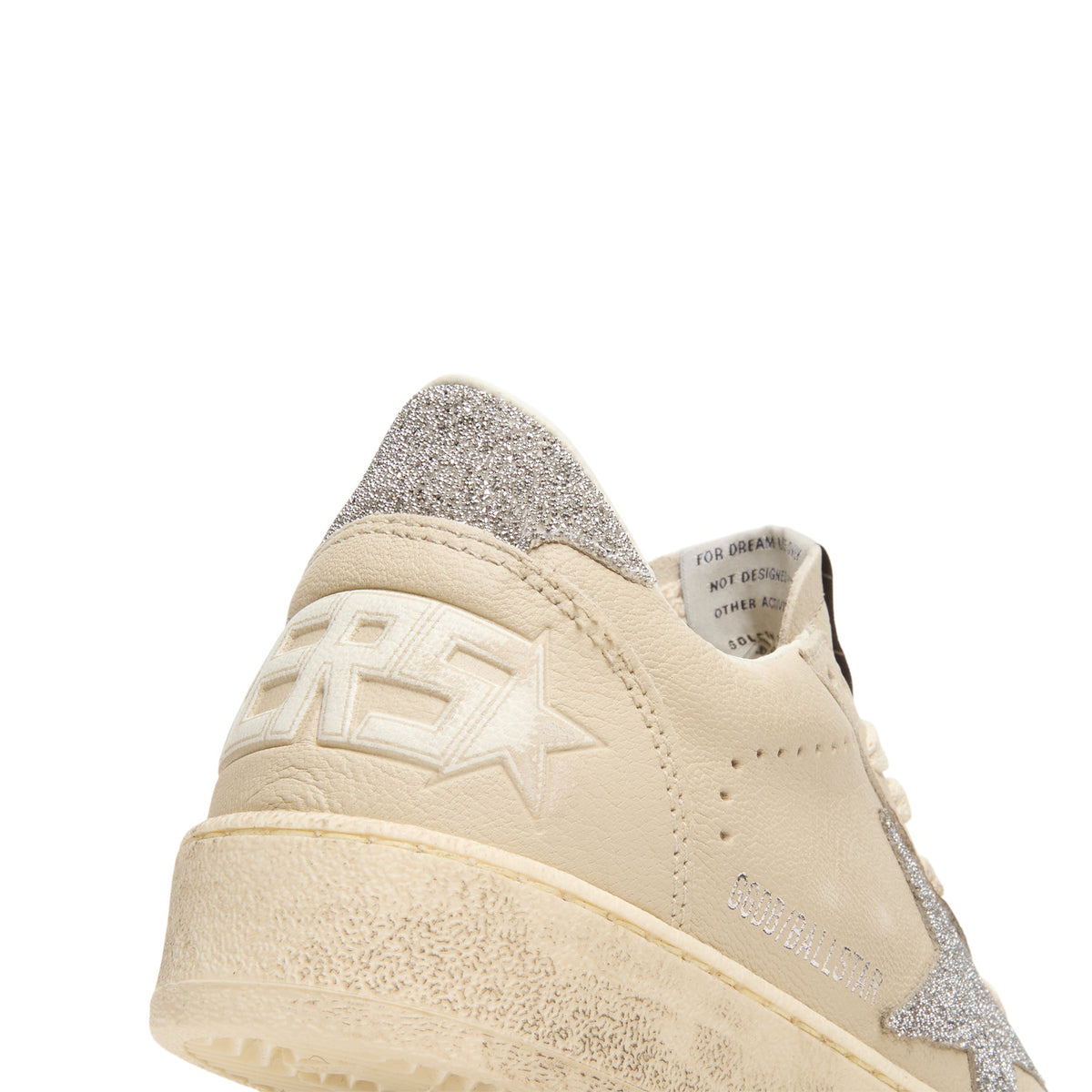 Golden Goose Ballstar Nappa Upper Toe And Spur (Cream/Crystal) - Image 9