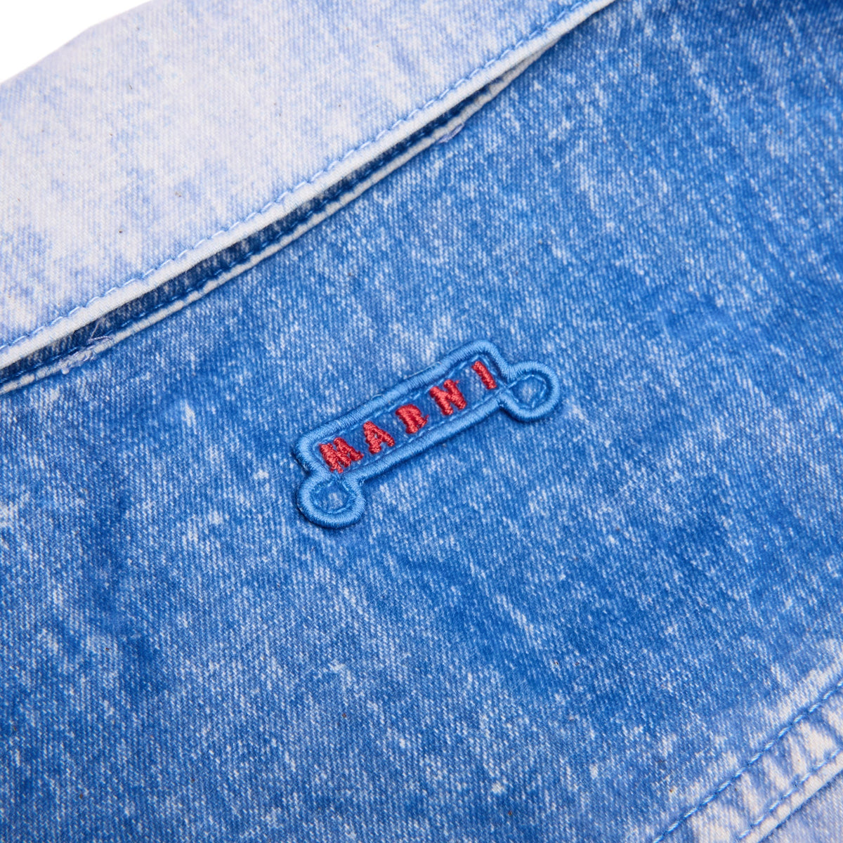 MARNI Flocked Denim Trucker Jacket (Iris blue) - Image 5