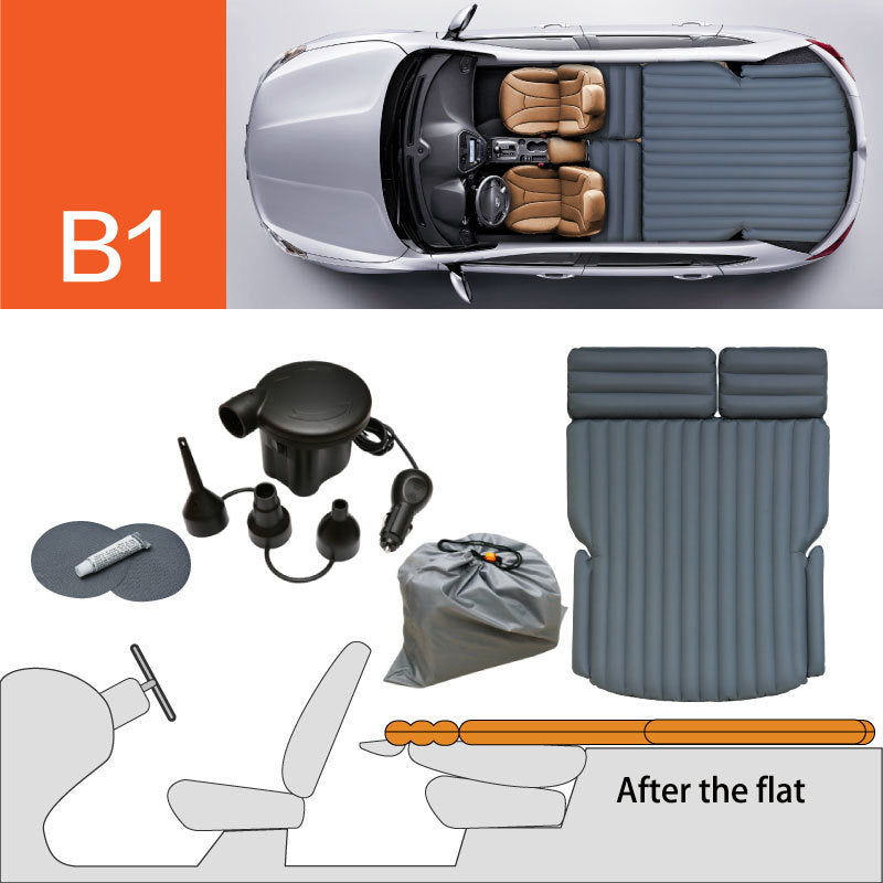 Portable Inflatable Car Bed for Hatchback Travel - B1