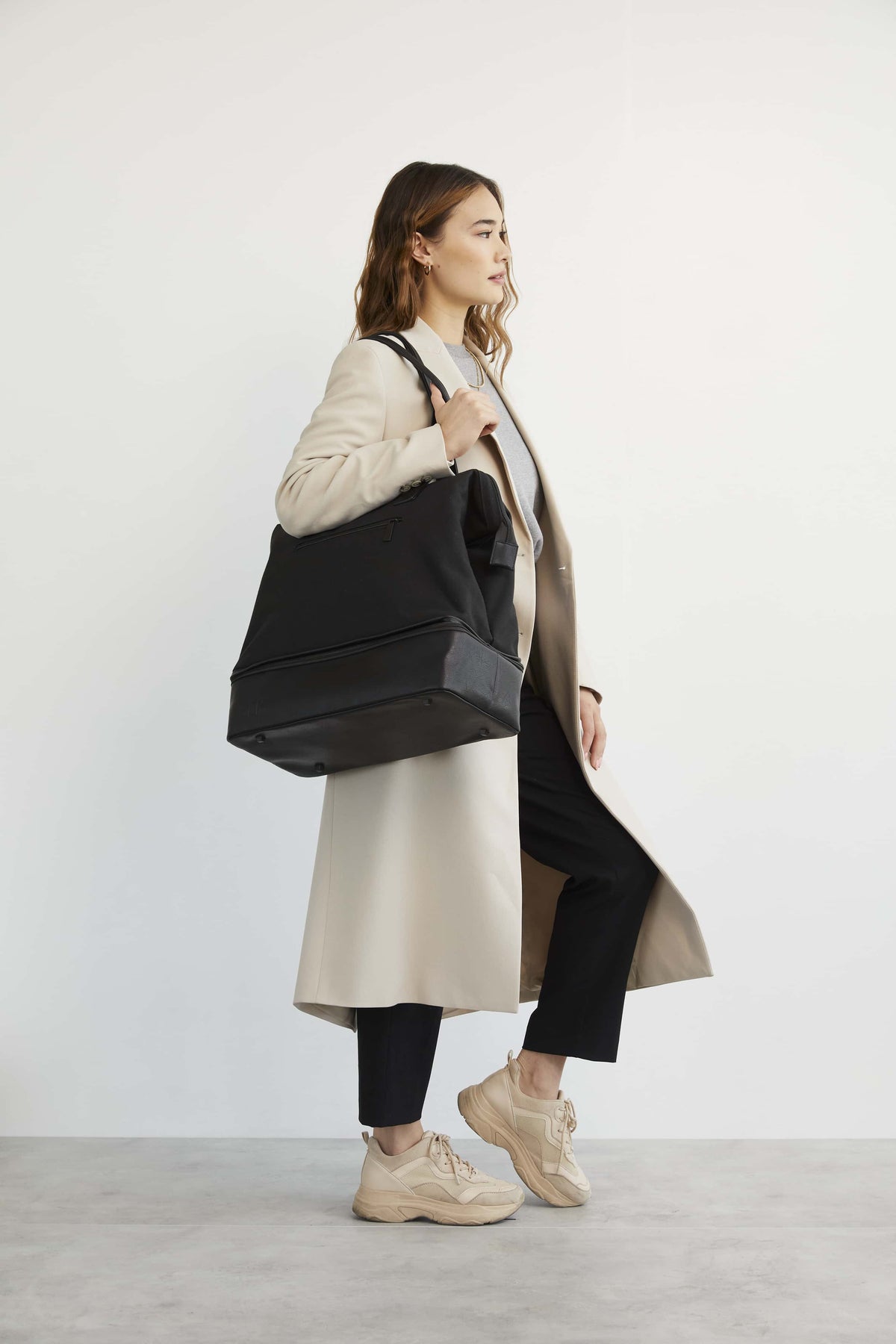 The Convertible Mini Weekender in Black - Image 11