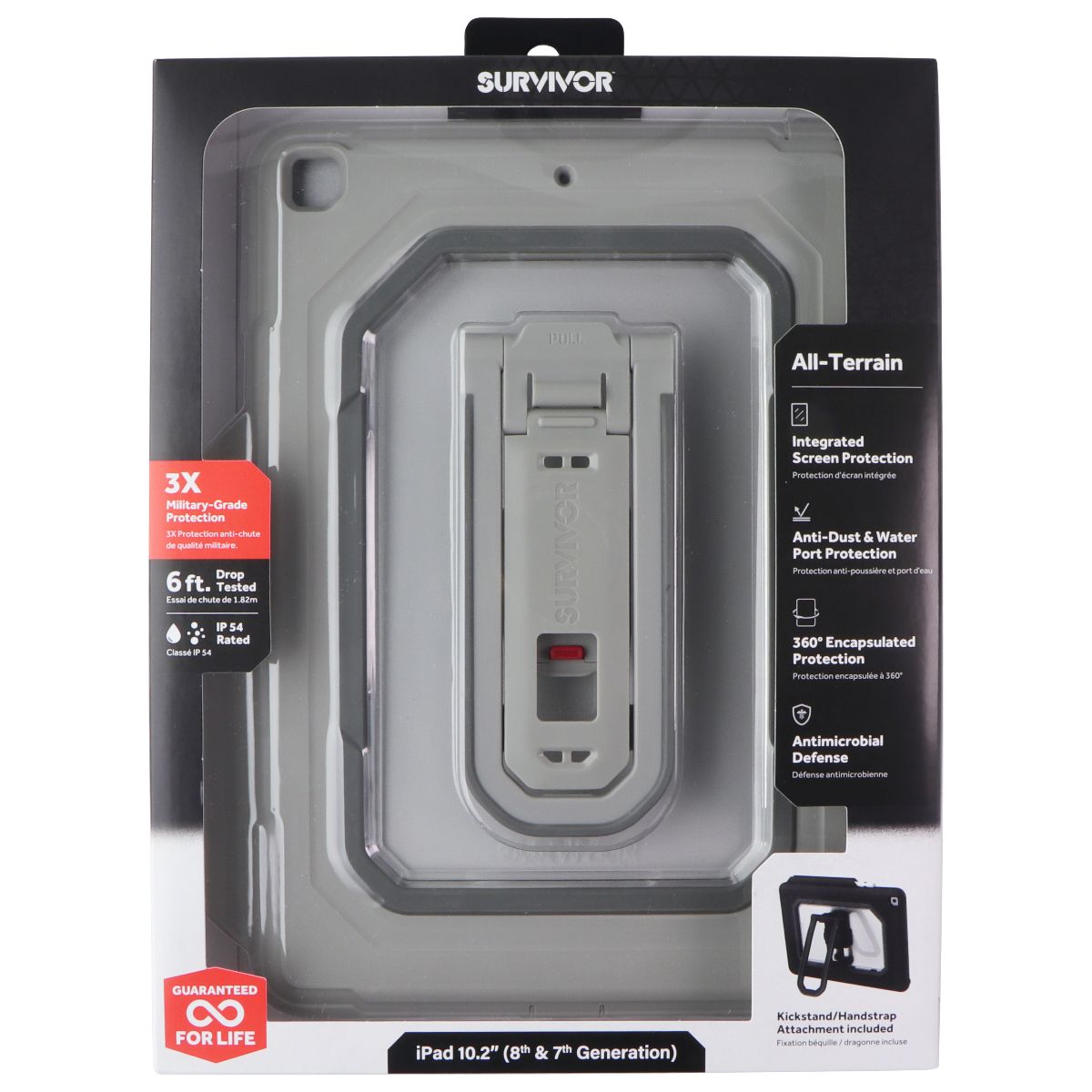 Griffin Survivor All-Terrain Case for Apple iPad 10.2in (8th/7th Gen) - Gray - New
