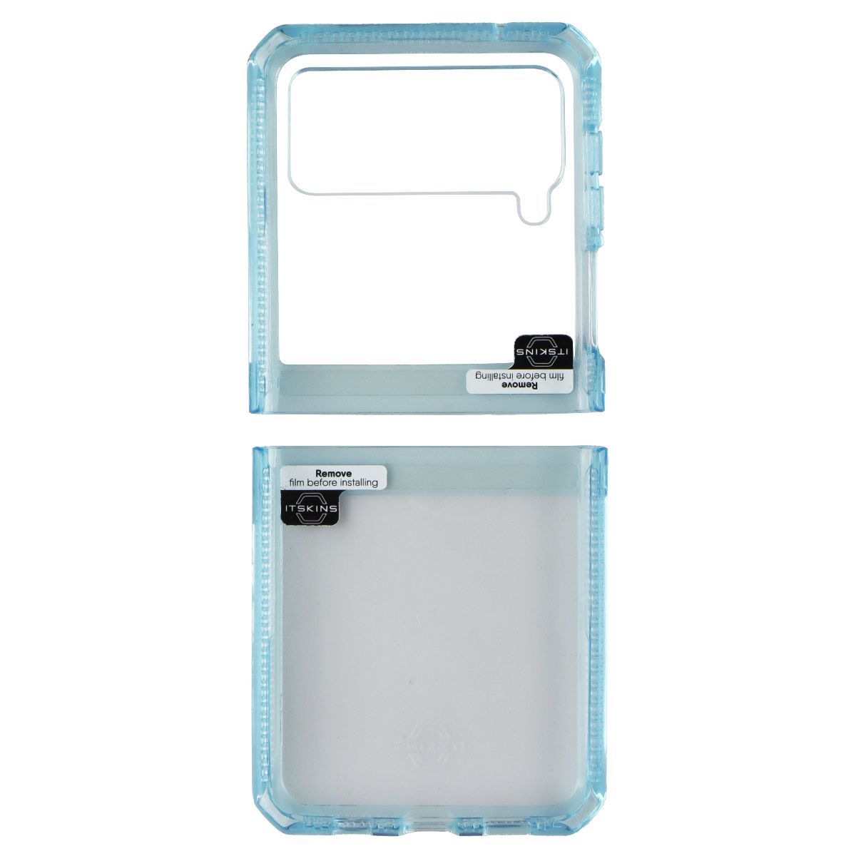 ITSKINS Hybrid // Clear Series Case for Samsung Galaxy Z Flip3 5G - Light Blue - New - Image 3