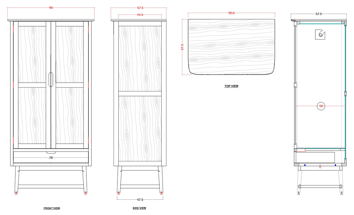 Norway Dark Walnut Wardrobe - Image 14