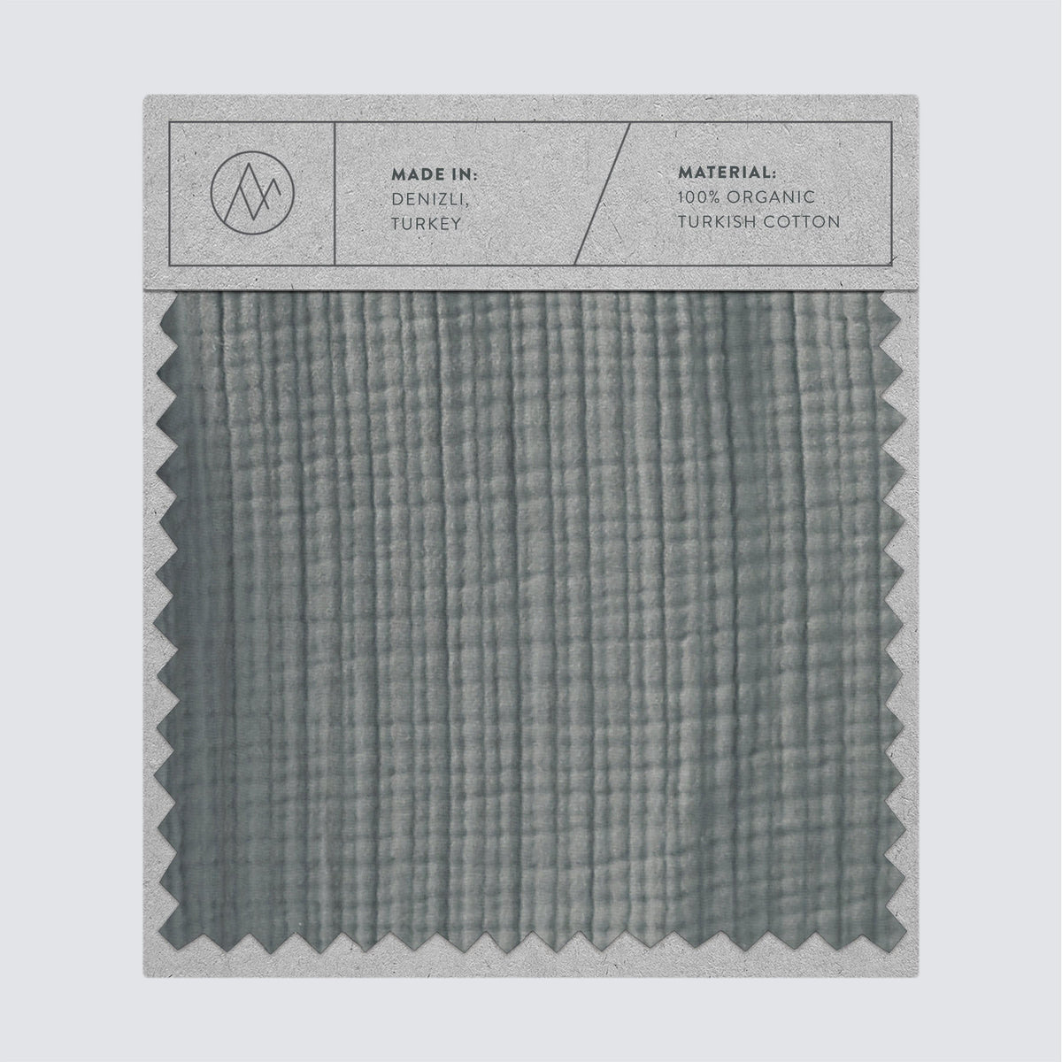 Organic Cotton Gauze Bedding Swatch - Mineral