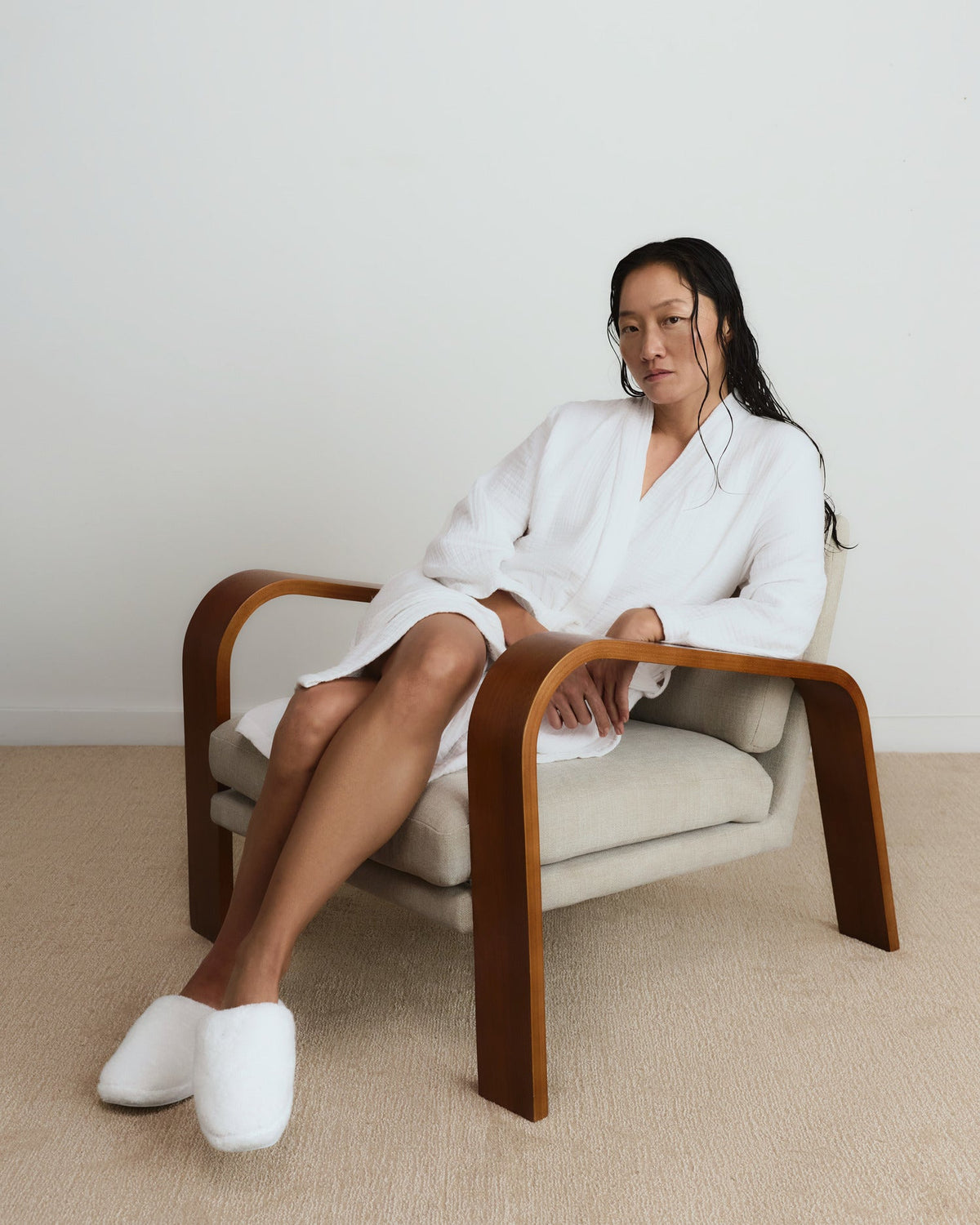 Cloud Cotton Robe (White) - Image 7