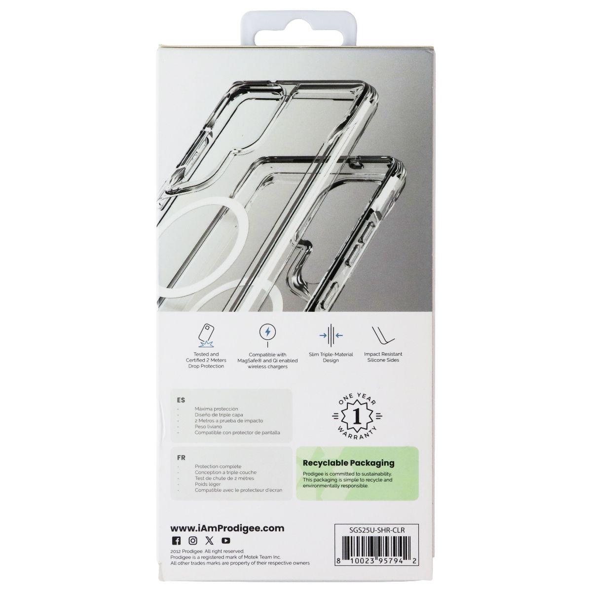 Prodigee Super Hero Series Case for MagSafe for Samsung Galaxy S25 Ultra - Clear - New - Image 2