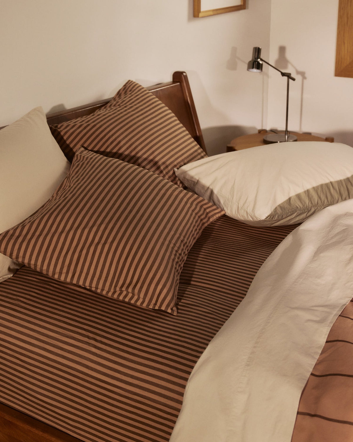Percale Fitted Sheet (Adobe Stripe) - Image 5