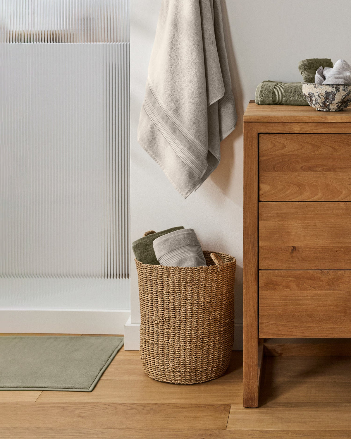 6+6 Classic Turkish Cotton Bath Bundle - Thyme - Image 5