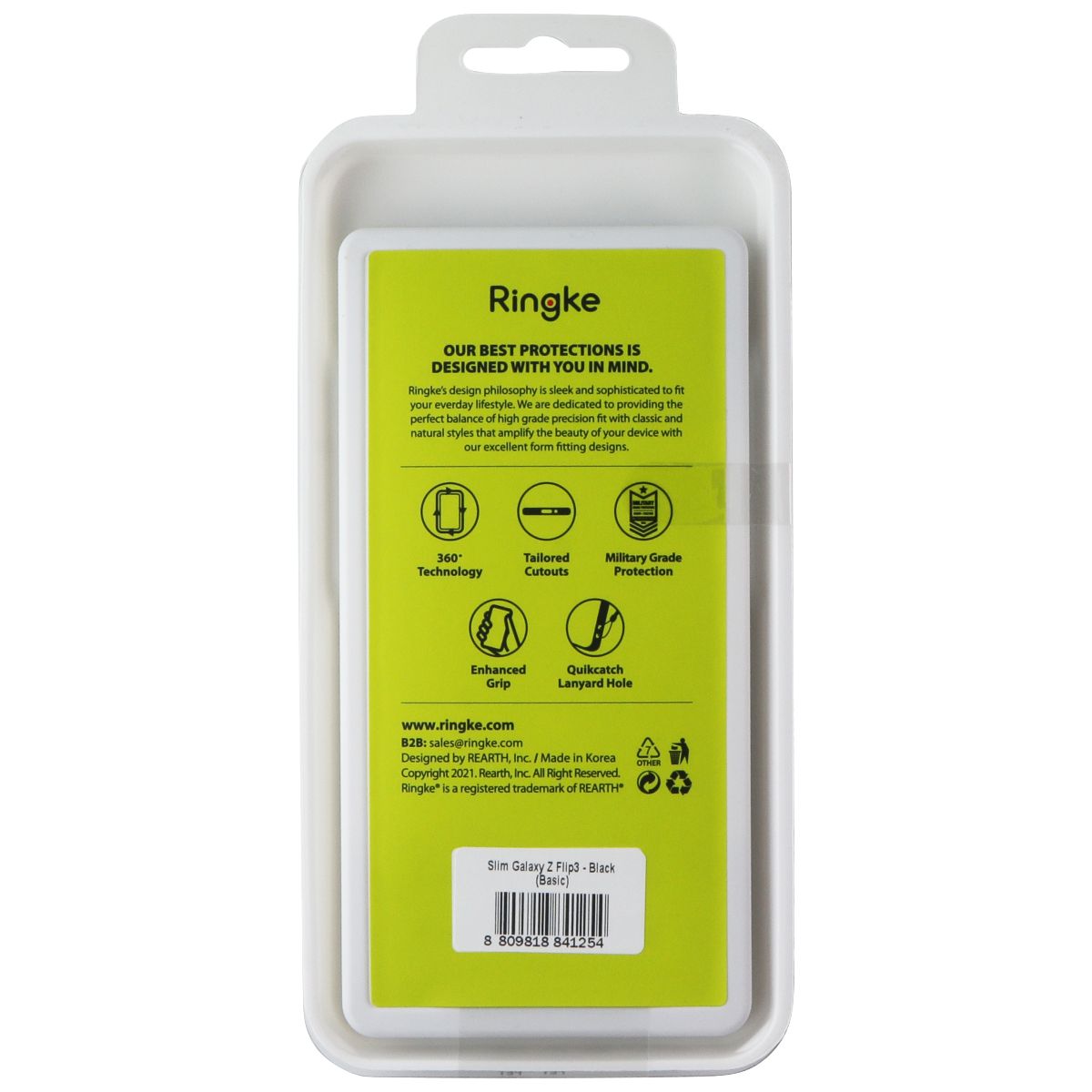 Ringke Slim Series Case for Samsung Galaxy Z Flip3 5G - Black - New - Image 2