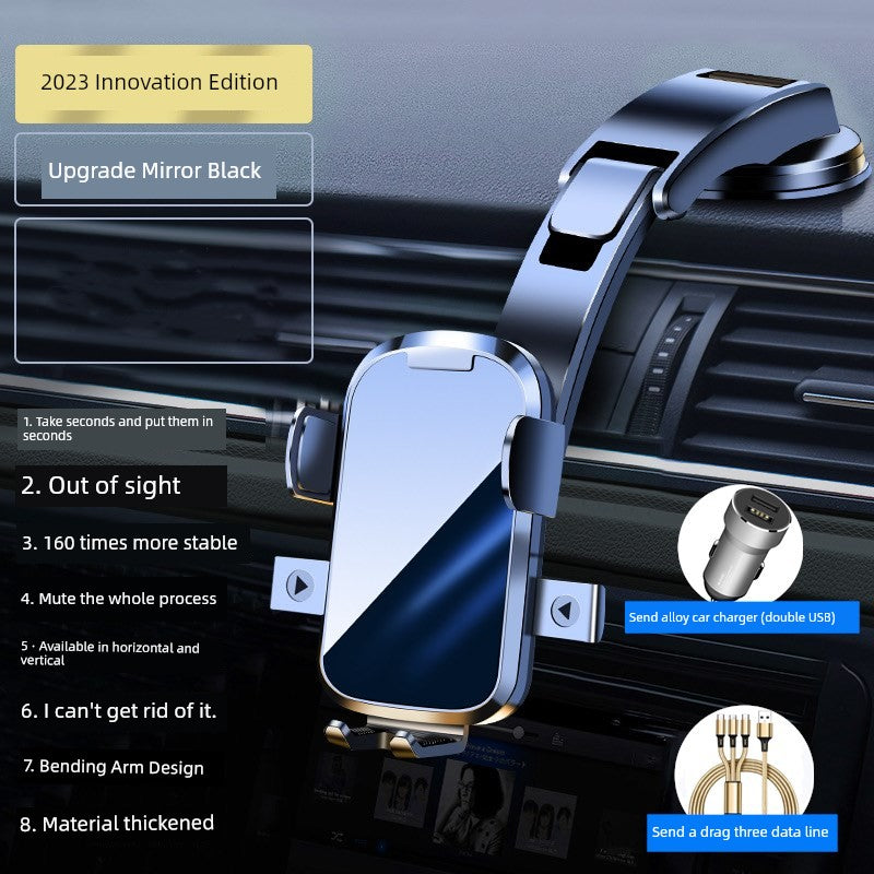 Suction Air Vent Car Phone Holder - 尊享版【瀑布吸盘式+数据线+车充】超级稳固