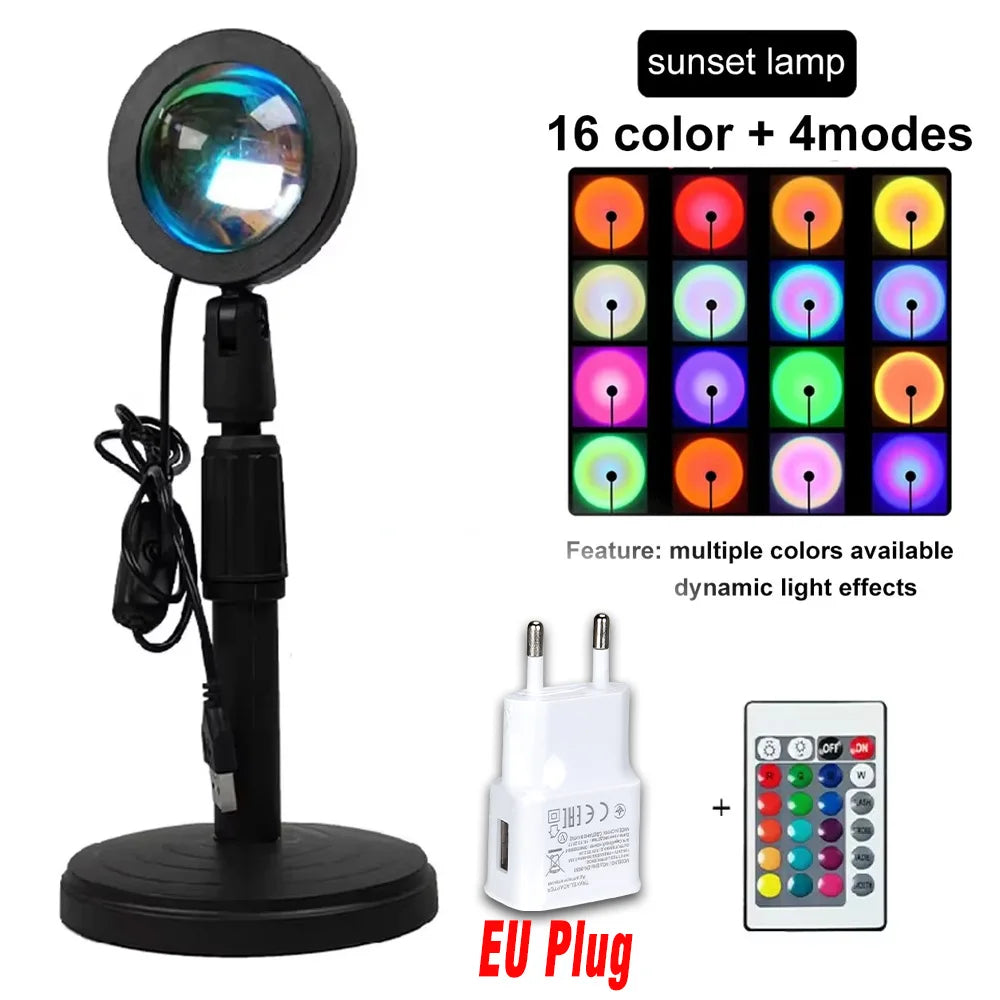 Sunset Projector Lamp - 16 Colors-EU Charger