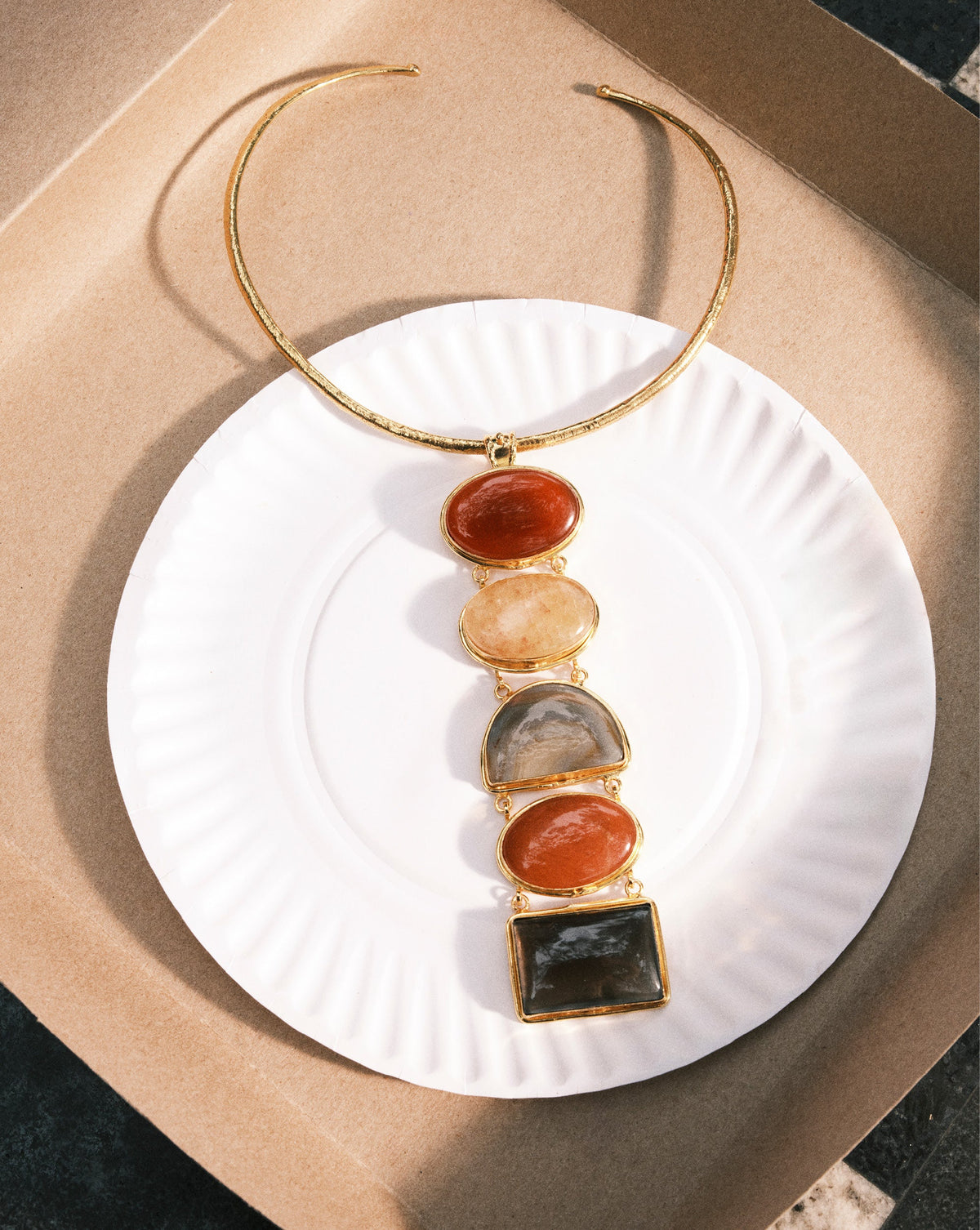 Torque Semi-Precious Stone Necklace - Image 5