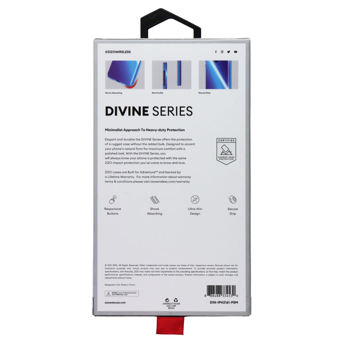 Zizo Divine Series Case for Apple iPhone 13 - Prism (Blue/Glitter) - New - Image 2