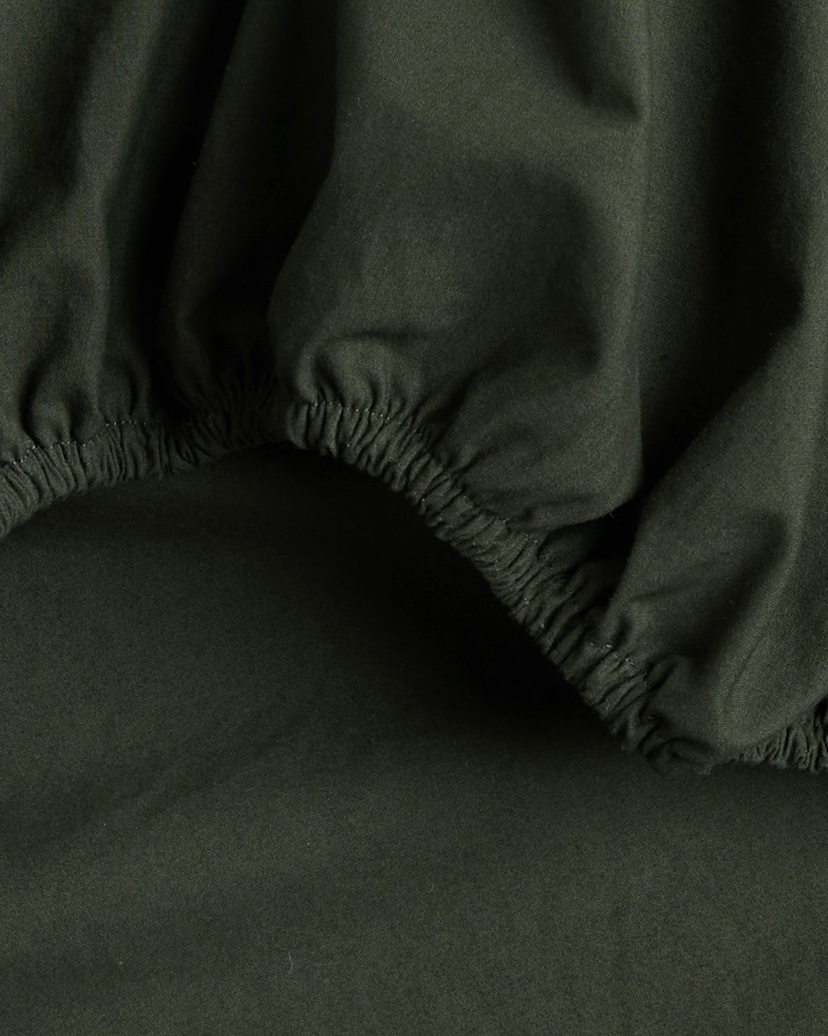 Brushed Cotton Fitted Sheet (Evergreen) - Image 3