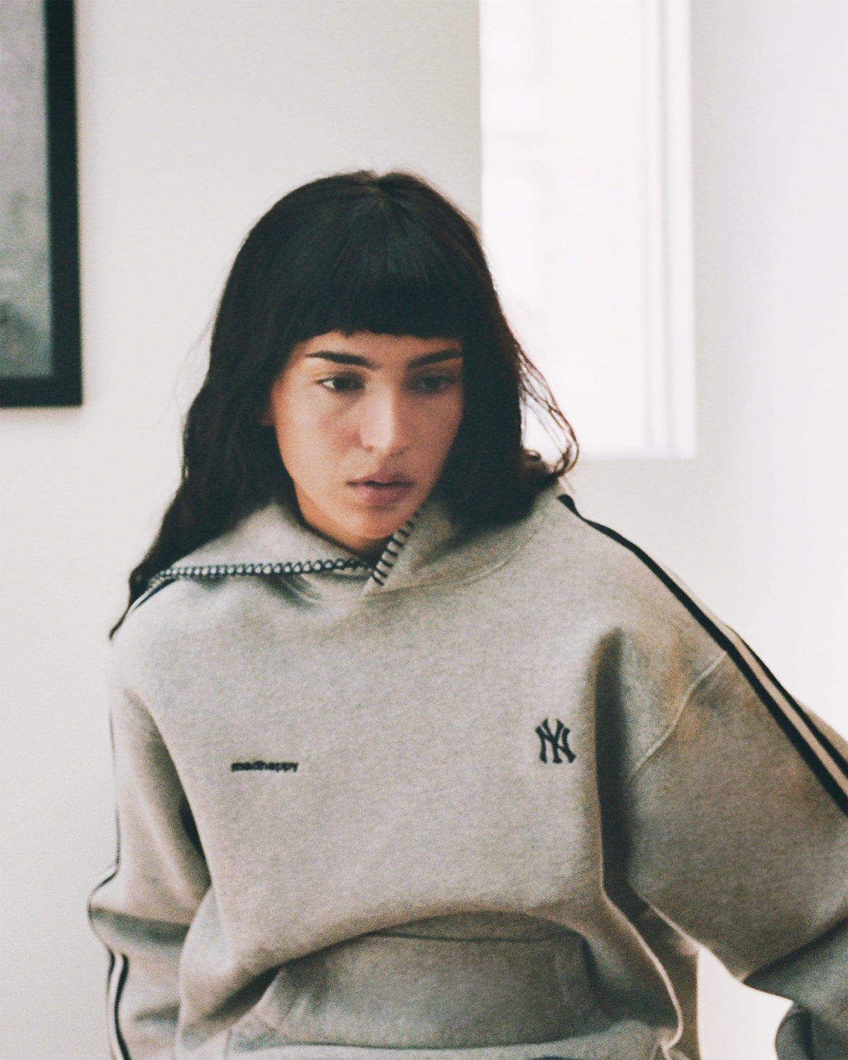 Yankees Stripe Fleece Hoodie - Image 4