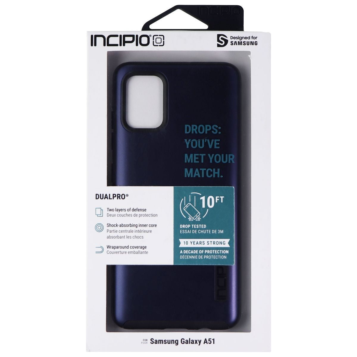 Incipio DualPro Dual Layer Case for Samsung Galaxy A51 - Midnight Blue - New - Image 4