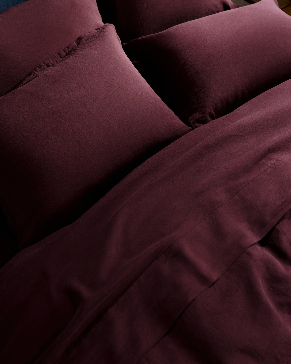 Linen Tencel Sham Set (Garnet) - Image 5