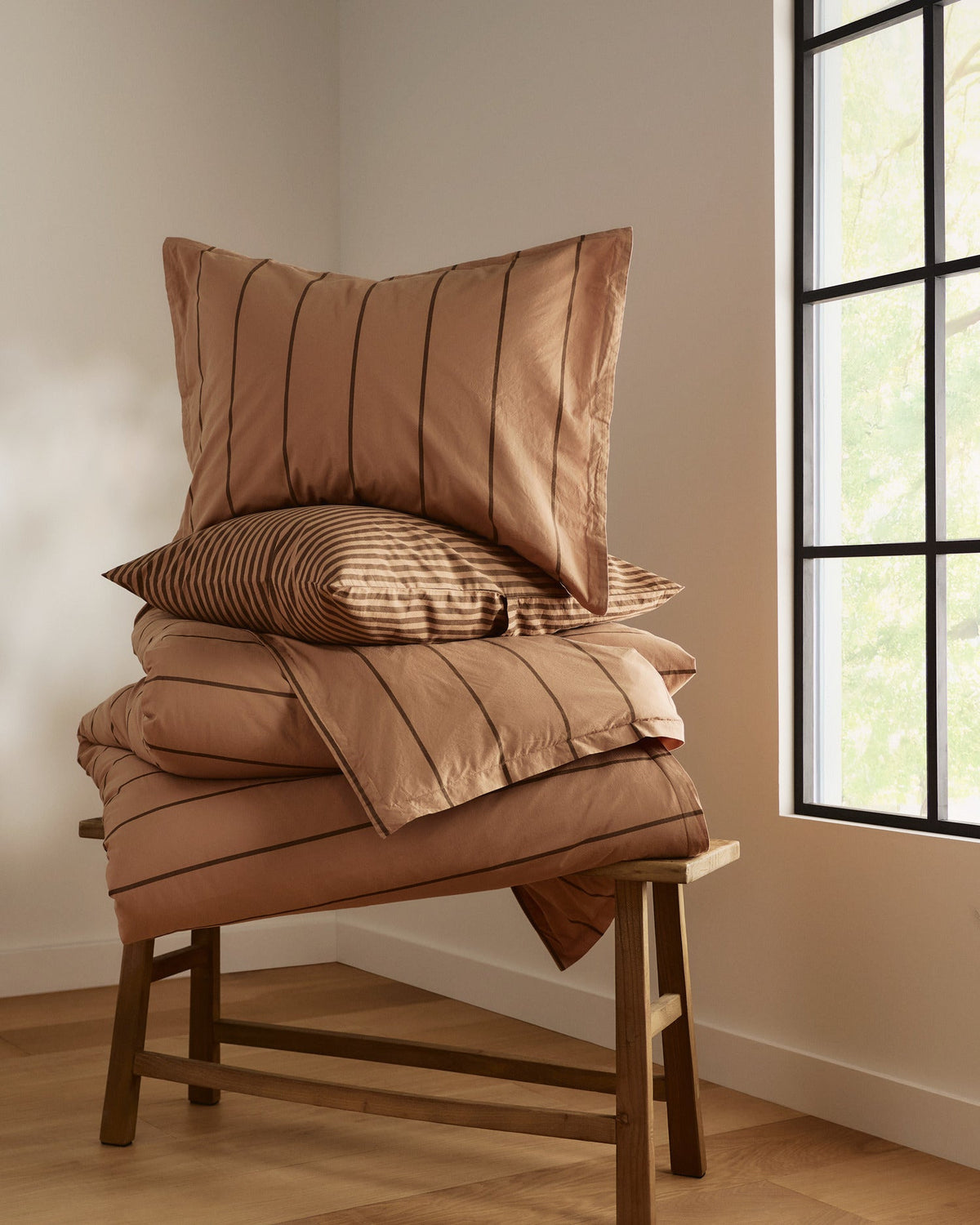 Percale Sham Set (Adobe Stripe) - Image 6