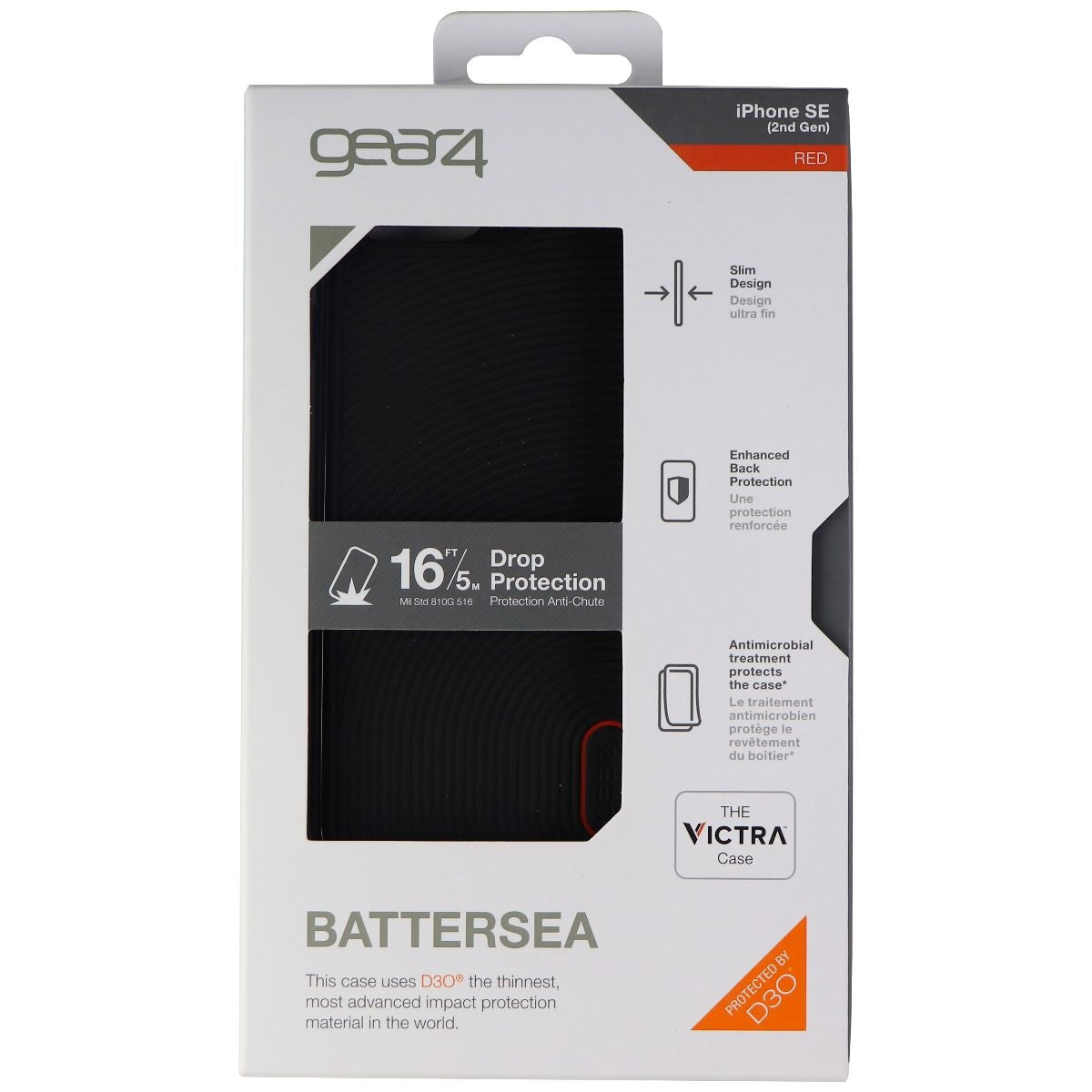 ZAGG Battersea Series Case for Apple iPhone SE (3rd & 2nd Gen) / 8 / 7 - Black - New - Image 4