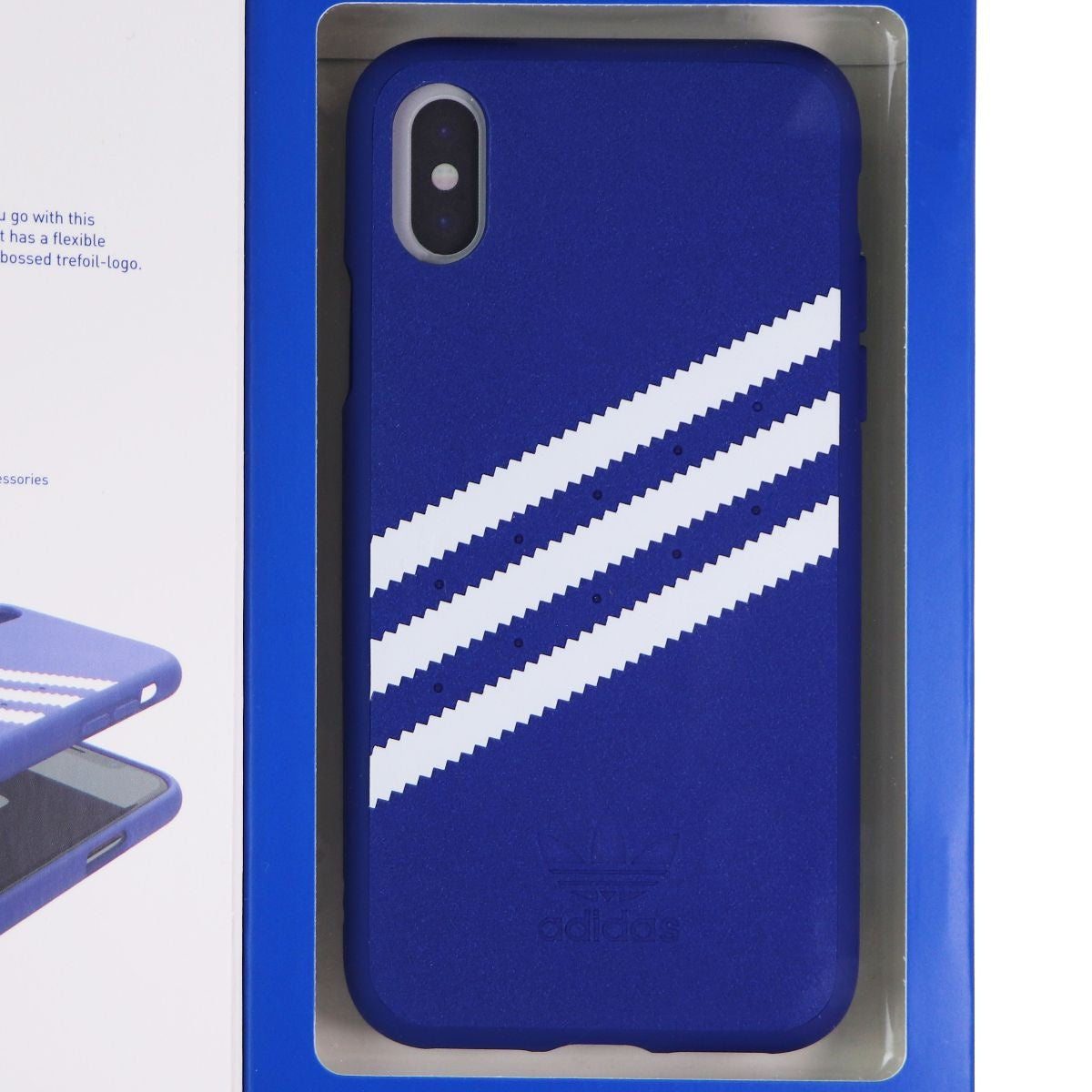 Adidas 3-Stripe Snap Case for Apple iPhone Xs and iPhone X - Blue and White - New - Image 3