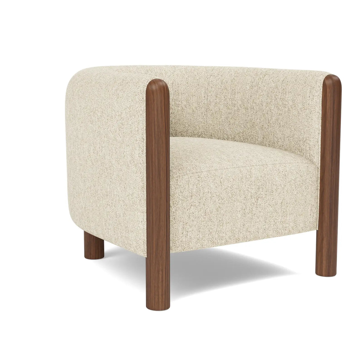 Laurel Armchair - Parchment / Walnut