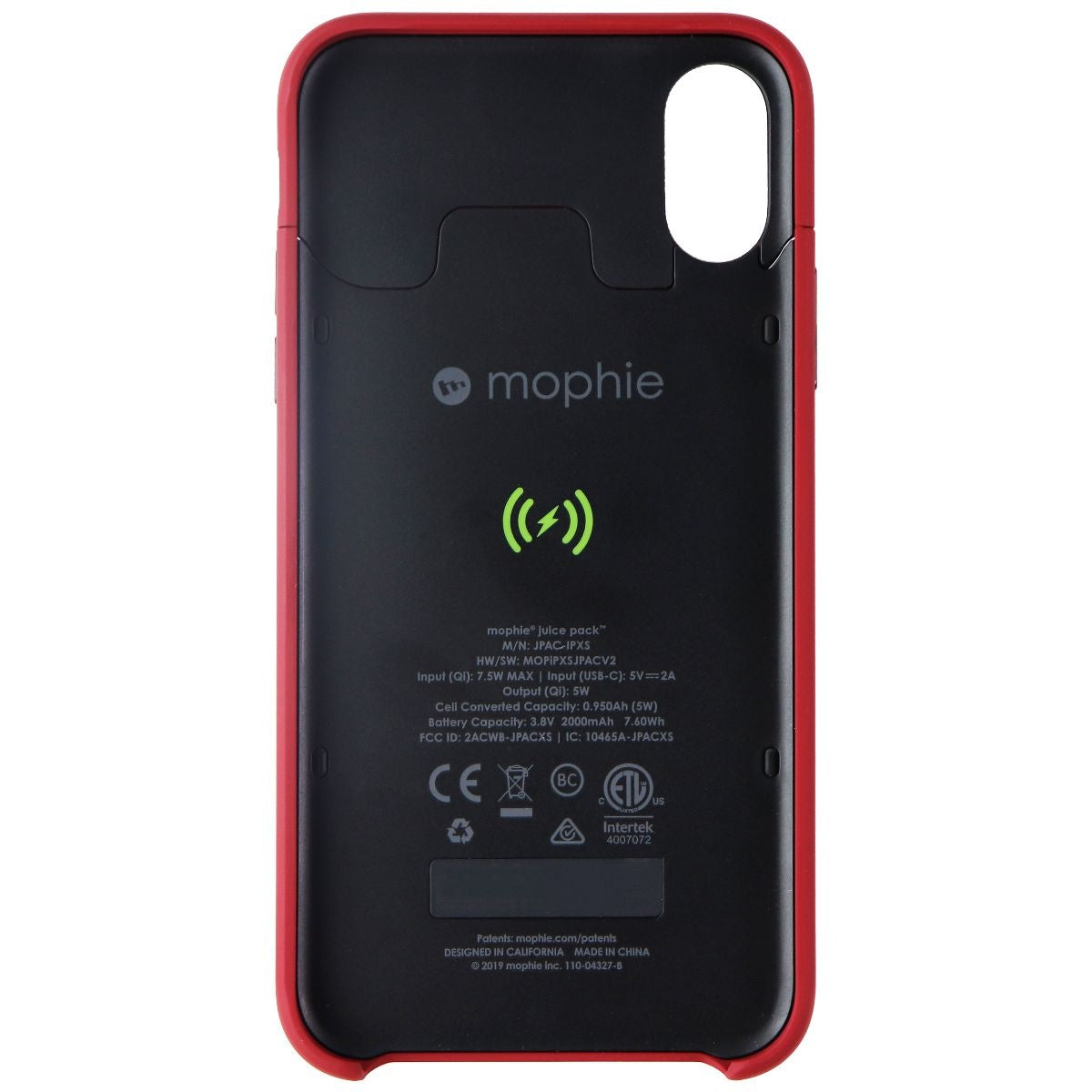 Mophie Juice Pack Access Protective Battery Case for Apple iPhone X/Xs - Red - New - Image 3