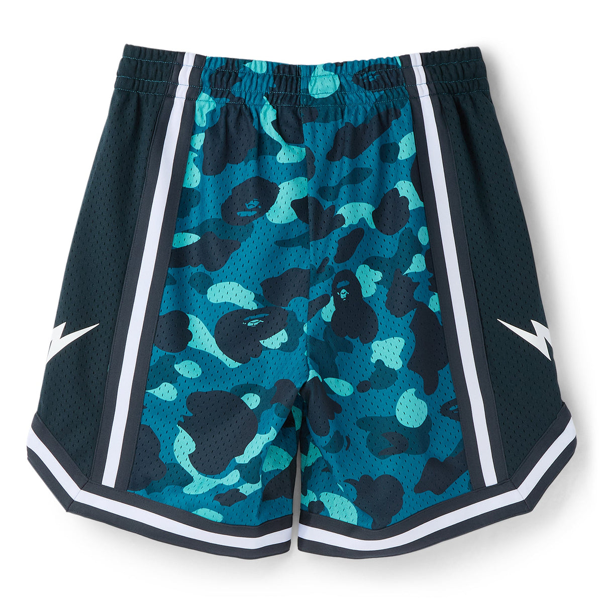 A Bathing Ape Color Camo Mesh Relaxed Fit Shorts M (Green) - Image 2