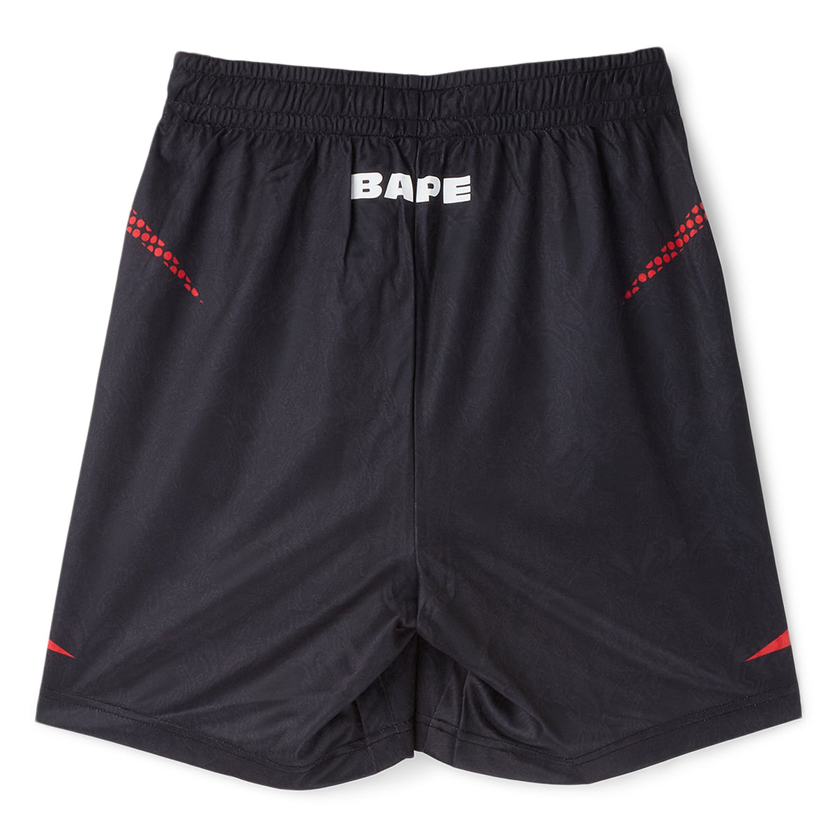 A Bathing Ape Ape Flame Monogram Jacquard Relaxed Fit Football Shorts M (Black) - Image 2