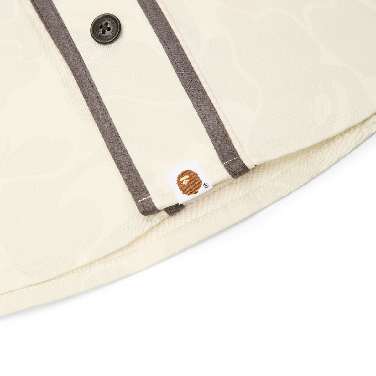 A Bathing Ape Solid Camo Multi Logo Baseball Ss Shirt M (Ivory) - Image 5