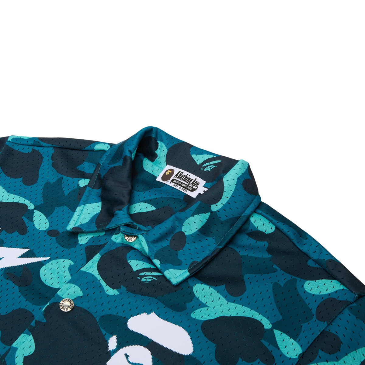 A Bathing Ape Color Camo Warm Up Ss Shirt M (Green) - Image 3
