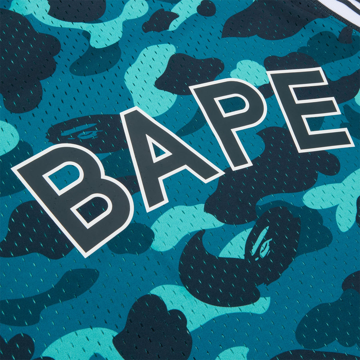 A Bathing Ape Color Camo Mesh Multi Logo Relaxed Fit Tank Top M (Green) - Image 4