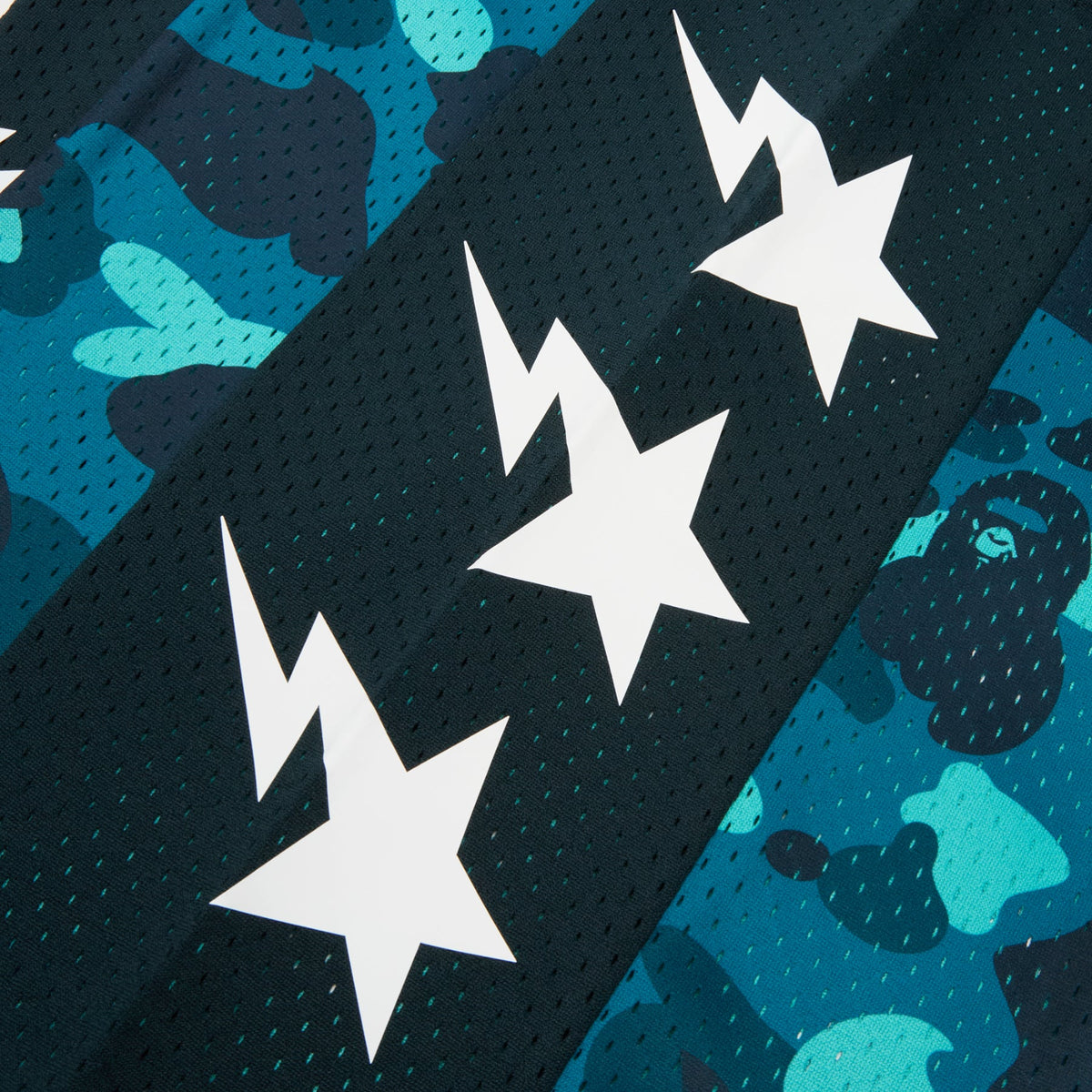 A Bathing Ape Color Camo Mesh Multi Logo Relaxed Fit Tank Top M (Green) - Image 6