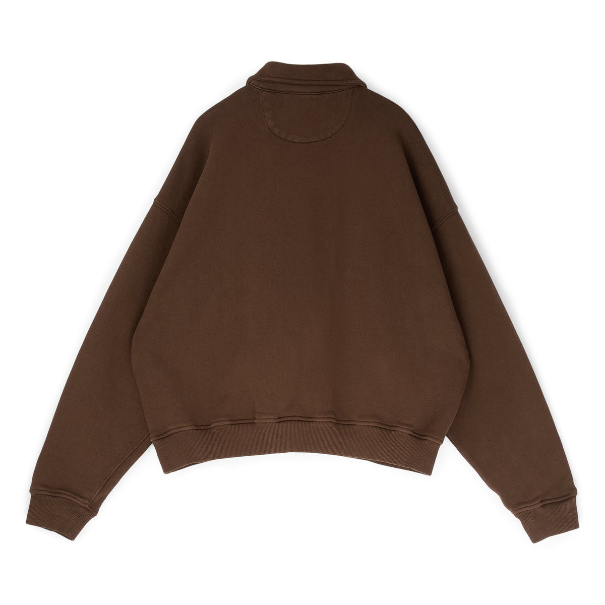 Brain Dead Half Zip Collared Sweatshirt (Brown) - Image 2